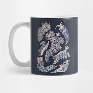 Ernst  Haeckel Nudibranchia Sea Slug Pink Teal Mug